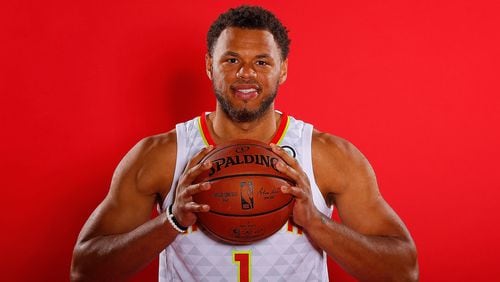 Justin Anderson of the Atlanta Hawks poses for portraits during media day at Emory Sports Medicine Complex on September 24, 2018 in Atlanta, Georgia.  (Photo by Kevin C. Cox/Getty Images)
