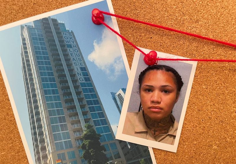 Prosecutors say that 25-year-old Selena Holmes was in a relationship with Arthur Cofield and lived at Skyhouse Buckhead at Cofield's expense. Holmes was convicted for her role in the 2018 shooting of an Atlanta man, allegedly on Cofield’s orders. (AJC photo illustration)