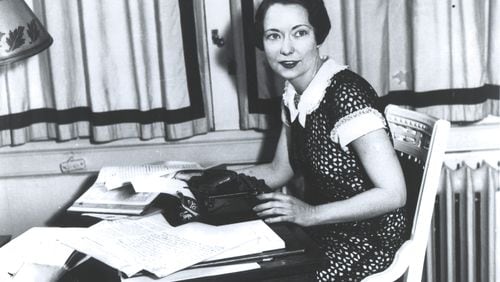 "Gone With the Wind" writher Margaret Mitchell at her desk: 1936, Photo: courtesy of the Atlanta Historical Society