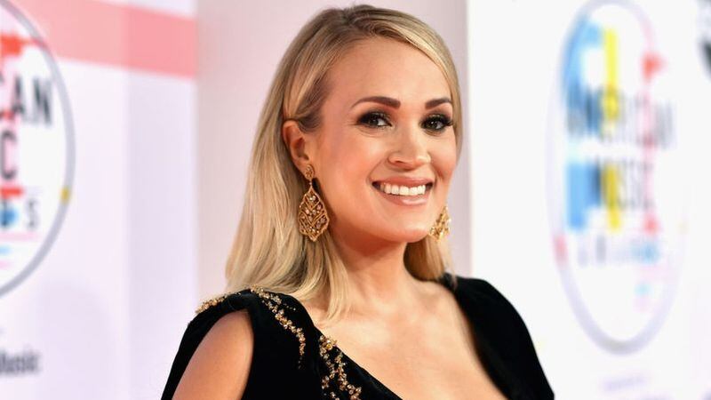 Carrie Underwood attends the 2018 American Music Awards at Microsoft Theater on October 9, 2018 in Los Angeles, California.