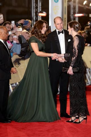 Photos: Kate Middleton wears dark green, not black at BAFTAs