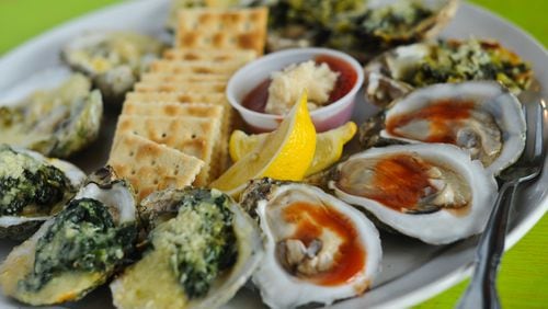 Oyster plate at Tin Can. (BECKY STEIN/special)