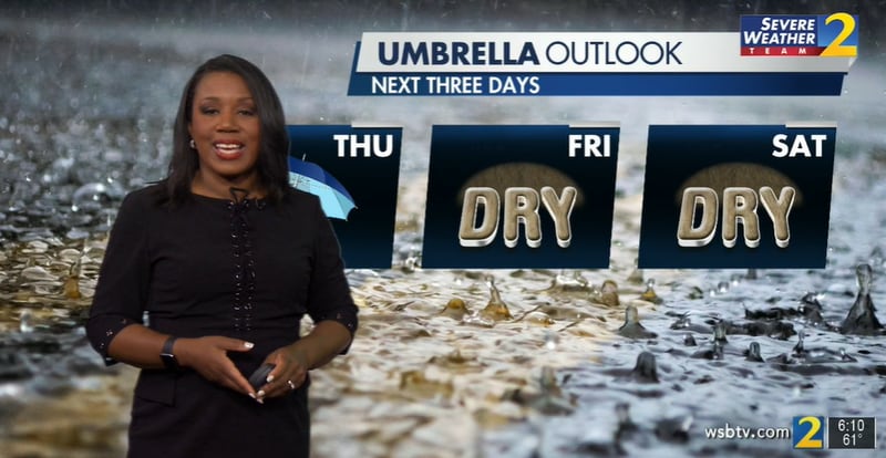 After a wet day Thursday, North Georgia is drying out in time for the weekend, according to Channel 2 Action News meteorologist Eboni Deon.