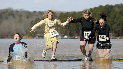 The Lake Lanier Polar Bear Plunge has been delayed until February 2017 due to low water levels. (Credit: The Gainesville Times)