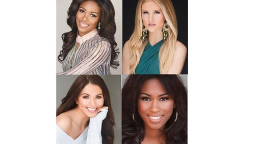 (clockwise from top left) Miss Fulton County Chari Guzman, Miss Historic Buford Alexa Gilomen, Miss Capital City Paula Smith and Miss Atlanta Brooke Doss all won preliminary awards in Miss Georgia competition Wednesday night.