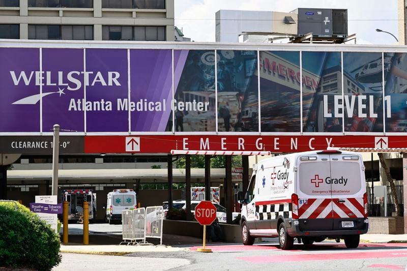 Wellstar Atlanta Medical Center in downtown will close Nov. 1, but its emergency room stopped taking ambulance patients earlier this month. Its closure worries officials in South Fulton county because it means even longer transport times for patients from the area. (Natrice Miller/natrice.miller@ajc.com). 