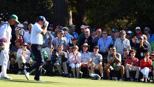 Let's give it up for Phil Mickelson - here at this year's Masters - and making good choices. (Brant Sanderlin/Special)