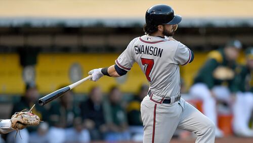 Dansby Swanson had an infield single and a walk for the Gwinnett Braves Friday night. (File photo)