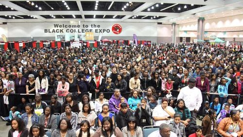 Attendees gather at the Black College Expo in Los Angeles. Photo contributed.