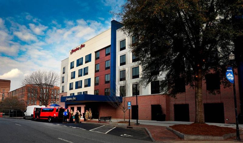 FILE: A new Hampton Inn at the corner of 12th Street and Broadway in downtown Columbus, Georgia is now open for business. (Photo Courtesy of Mike Haskey)