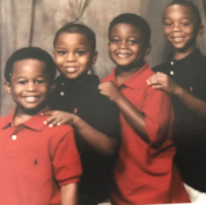 A family photo of the Griffin brothers as children. From left: Jamious, Ja'Kolbi, Ja'Quon and Jaylen Griffin. (Photo courtesy Tyrone Griffin)