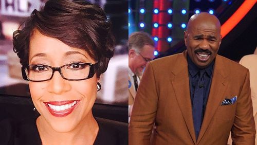 Georgia State University professor Mo Ivory is teaching a law class focused on the career of Steve Harvey. (L-R. CONTRIBUTED/FAMILY FEUD)
