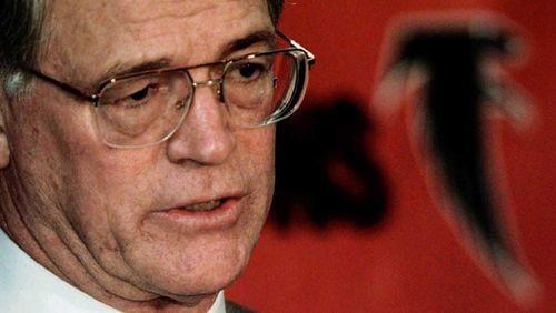 Dan Reeves speaks to reporters during a news conference in Atlanta Tuesday, Jan. 21, 1997, after being named the new head coach and vice-president of football operations for the Atlanta Falcons.
