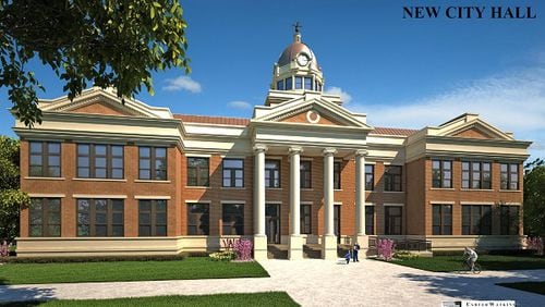 Auburn's new city hall and municipal complex will honor the former Historic Perry-Rainey Institute. (Courtesy City of Auburn)