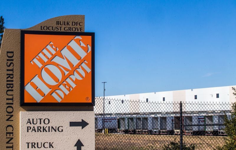 Home Depot has built three distribution facilities in Locust Grove and is one of huge companies leveraging the surge of online orders during the pandemic. (Jenni Girtman for The Atlanta Journal-Constitution)