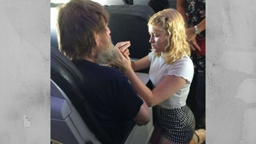 Clara Daly, 15, helped a blind and deaf man communicate during an Alaska Airlines flight from Boston to Portland.