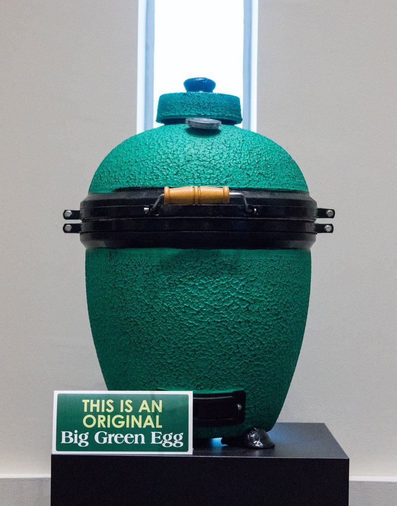 An original Big Green Egg in the company’s on-site museum. 