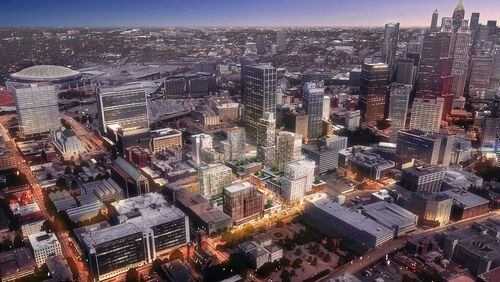 A rendering of WRS Real Estate’s vision of Underground Atlanta’s future. The South Carolina-based company continues to negotiate with Kasim Reed almost a month after the Atlanta mayor threatened to pull the plug on the project. Credit: WRS, Inc. Real Estate Investments