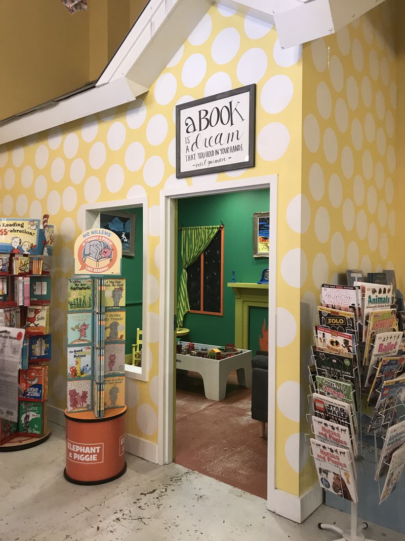 Little Shop of Stories has a large collection of children’s literature, and its store is very child-friendly, including a room fashioned after “Goodnight Moon.”