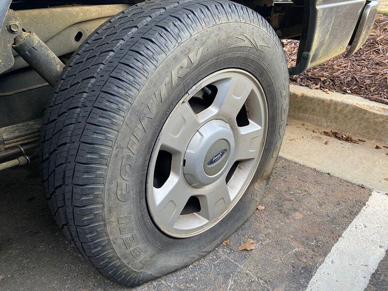 Dozens of DeKalb County residents reported having their tires slashed in recent days, Channel 2 Action News reported. (Channel 2 photo)
