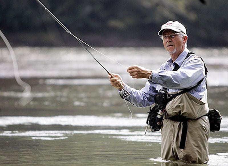 Fishing is a popular activity along the Chattahoochee River. This 2006 photo shows Dennis Ficco of Alpharetta fly-fishing.