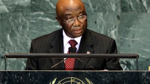 FILE - Joseph Boakai, then Vice-President of Liberia, addresses the 64th session of the General Assembly at United Nations headquarters Friday, Sept. 25, 2009. Liberia’s President Joseph Boakai has signed a resolution to create a long-awaited war crimes court to deliver justice to the victims of the country’s two civil wars, characterized by the widespread and systematic use of mass killings, torture and sexual violence. (AP Photo/Mary Altaffer, File)