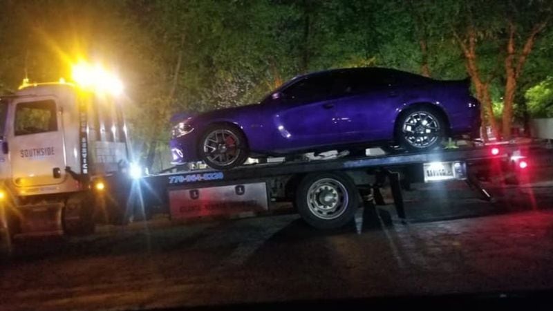 A car is impounded in the city of South Fulton following what authorities said was a street racing bust.