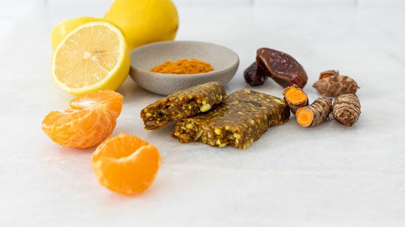 Pure Bliss Organics is launching a line of ayurvedic bars that incorporate healing herbs, such as moringa, to relieve stress and calm the mind. Courtesy of Pure Bliss Organics