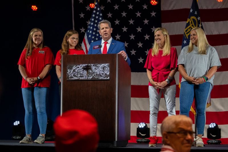 Gov. Brian Kemp speaks at the Georgia GOP convention at Jekyll Island on Saturday, June 5, 2021. (Photo: Nathan Posner for The Atlanta-Journal-Constitution)