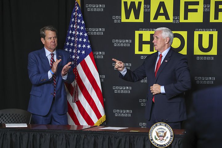PHOTOS: Pence visits Georgia, praises state’s pandemic response