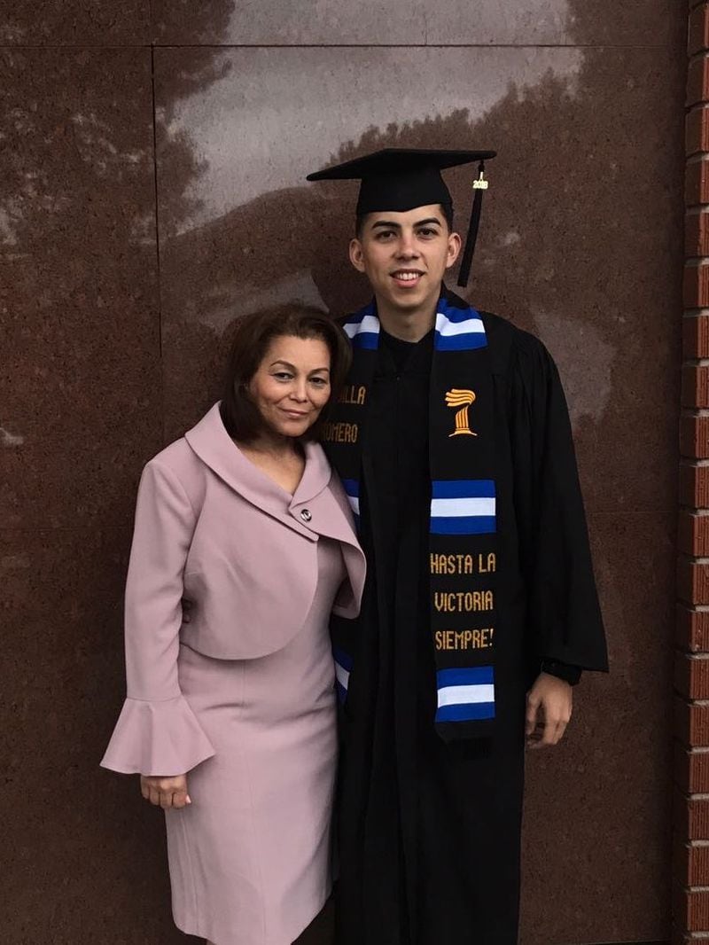 Cristian Padilla Romero and his mother, Tania Romero