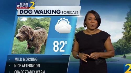 After a mild morning, Atlanta is in for a nice afternoon with a projected high of 82 degrees under a partly cloudy sky, according to Channel 2 Action News meteorologist Eboni Deon.