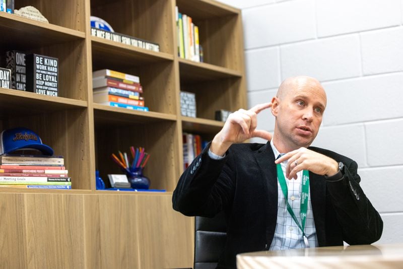 Centennial High School Principal Opie Blackwell said he wants to focus on students in the "academic middle" during his first year leading the Roswell school. (Arvin Temkar / arvin.temkar@ajc.com)