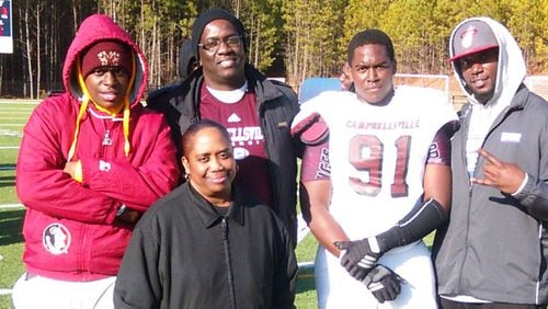 The Paxton family (from left to right), Terrell, Nathaniel Sr., Hnede, Jamal and Nathaniel Jr. (Courtesy of Nathaniel Jr.)