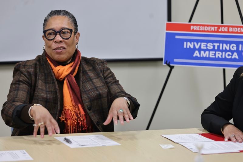 U.S. Housing and Urban Development Secretary Marcia Fudge will visit Savannah today to talk about the Biden Administration’s efforts to tackle homelessness. (Natrice Miller/natrice.miller@ajc.com)