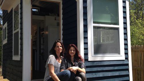 Finishing this tiny house became a mother-daughter project for Suzannah and Sicily Kolbeck after Sicily’s father died in a car wreck. JENNIFER BRETT / JBRETT@AJC.COM
