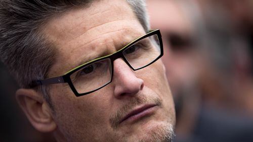 Atlanta Falcons general manager Thomas Dimitroff speaks to the media at the team's practice facility, Tuesday, Feb. 7, 2017, in Flowery Branch, Ga. BRANDEN CAMP/SPECIAL