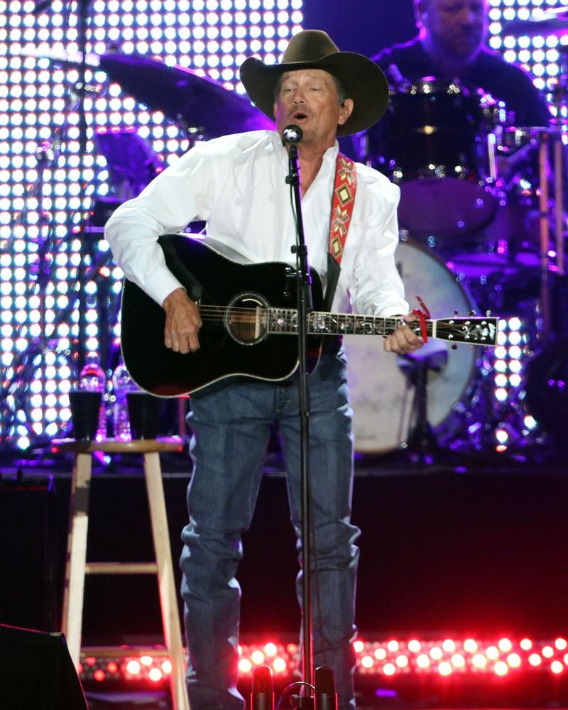 George Strait, 66, played nearly three dozen songs at his show with Chris Stapleton at Mercedes-Benz Stadium on March 30, 2019.