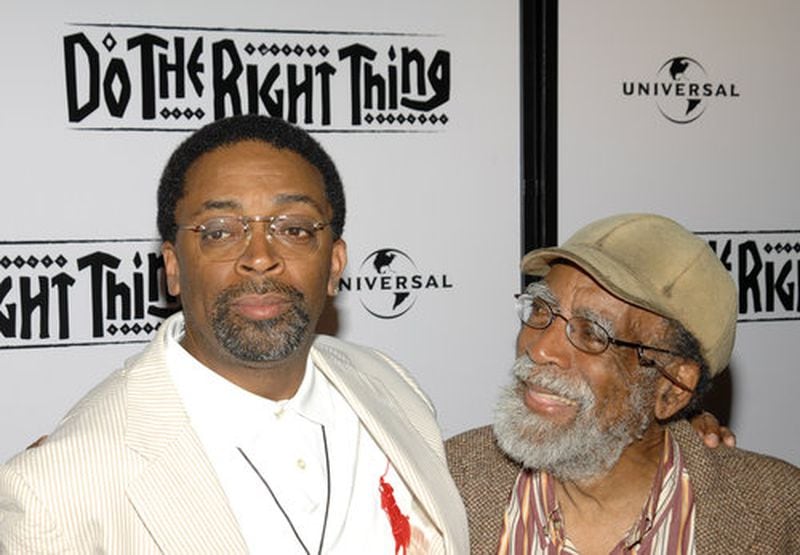 At the 20th anniversary of “Do the Right Thing,” Spike Lee is shown with his father, Bill Lee (who wrote the film's score).
