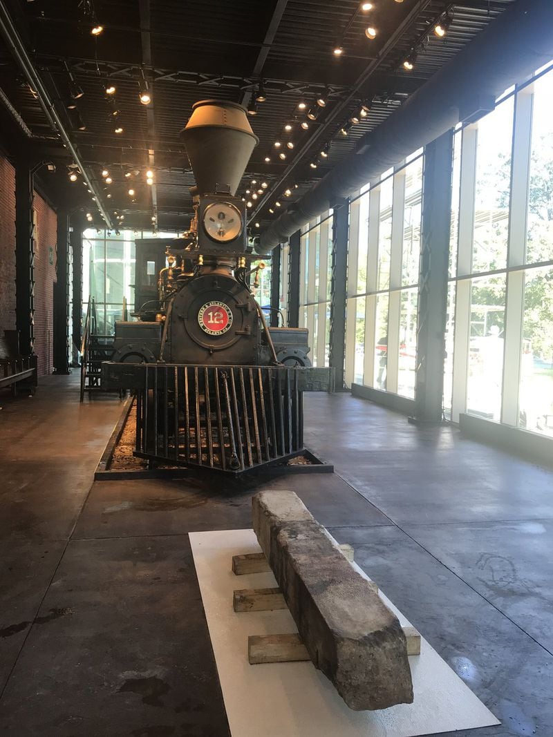 Zero Mile Post, a significant Atlanta artifact, has been relocated from downtown Atlanta to the Atlanta History Center. Image Credit: Atlanta History Center