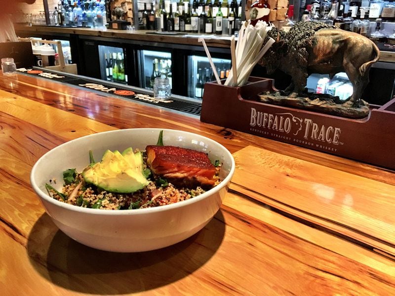Among the unusual options at Loyal Q is a Southwest grain bowl with tri-color quinoa. What you really want to do is add a topping of hot smoked Scottish salmon for $7. CONTRIBUTED BY WYATT WILLIAMS