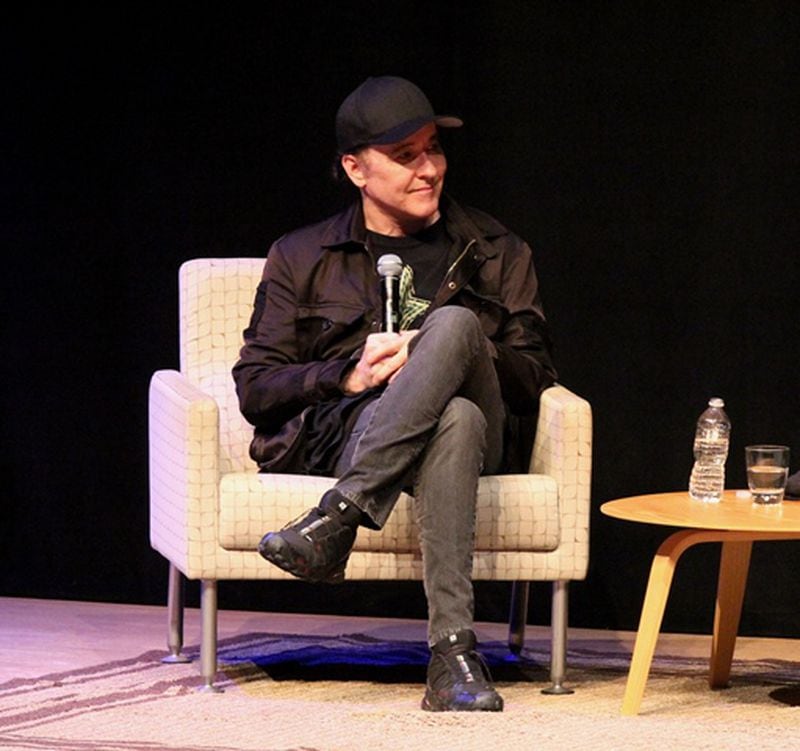 John Cusack listens to a question from moderator Mara Davis at Symphony Hall on April 19, 2019.