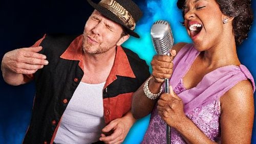 Travis Smith and Naima Carter Russell appear in the musical "Memphis," a co-production of Aurora Theatre and Theatrical Outfit that was the top vote getter in Suzi Bass Awards announced Monday night. CONTRIBUTED BY CHRIS BARTELSKI