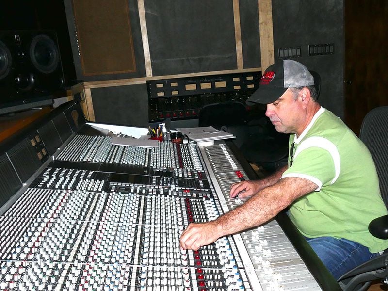 Studio President Rodney Hall, son of founder Rick Hall, at work at FAME Studios in Muscle Shoals, Alabama. 
Courtesy of Wesley K.H. Teo
