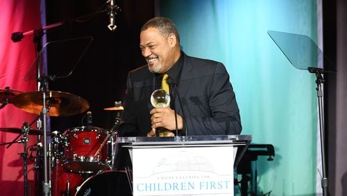 Actor Laurence Fishburne speaks during UNICEF's Evening For Children First at The Foundry At Puritan Mill on March 17, 2017 in Atlanta, Georgia. Photo by Marcus Ingram/Getty Images for UNICEF