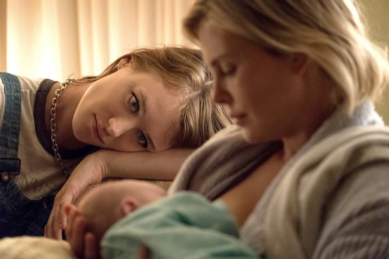 Mackenzie Davis (left) and Charlize Theron star in the bittersweet comedy “Tully.” CONTRIBUTED BY ATLANTA FILM FESTIVAL