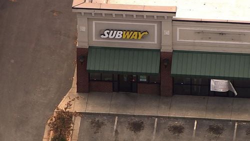 The attempted robbery took place at the Subway on Acworth Oaks Drive in Cobb County. (Credit: Channel 2 Action News)