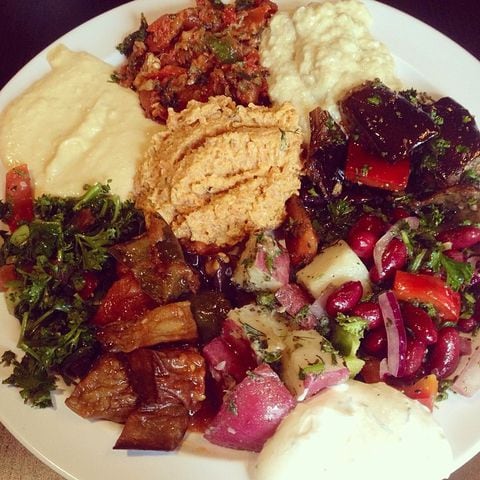 Mixed maza plate from Cafe Agora -- photo submitted by @mermerings on Instagram