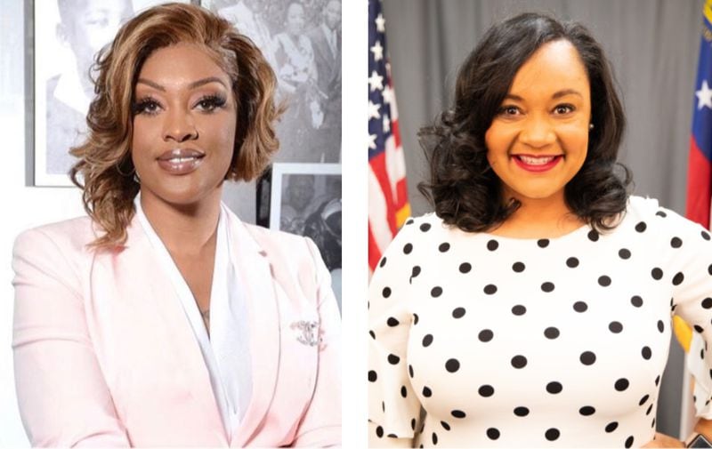 Republican Angela Stanton-King, left, is running against Democrat Nikema Williams in the 5th Congressional District. AJC file photos.