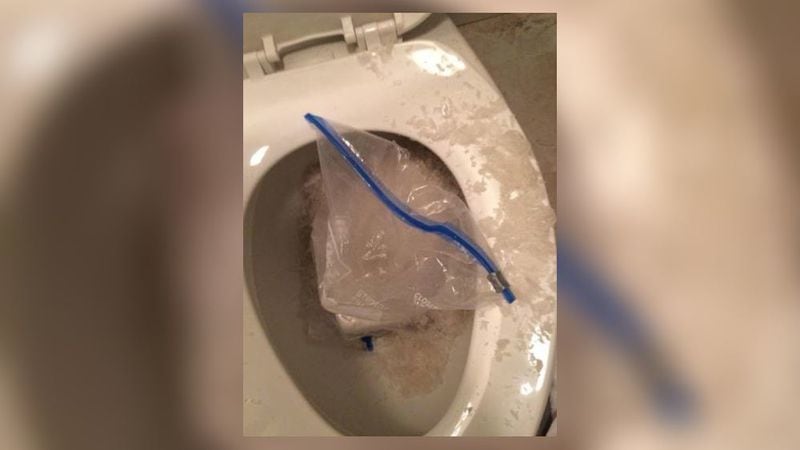 One man tried to flush more than 4 pounds of meth down the toilet as officials closed in on him, the Habersham County sheriff said.